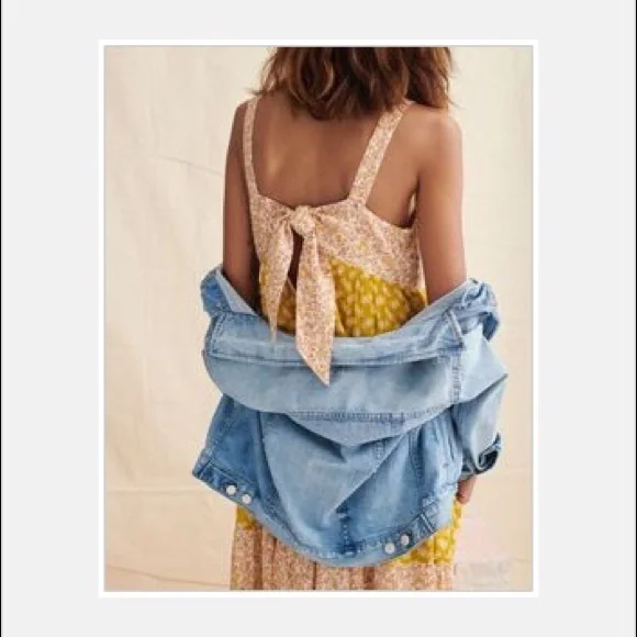 Madewell Print-Mix Tiered Midi Dress Jaipur Floral - Picture 2 of 4